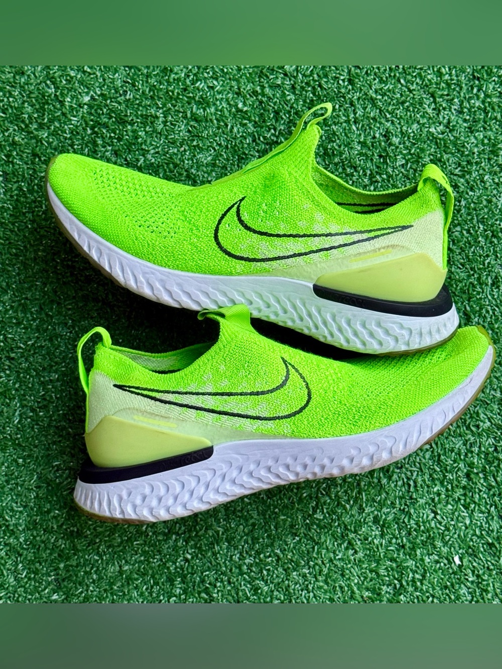 Nike Women's Neon Green Slip-On Running Shoes